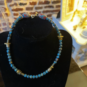 Sur Commande. Collier Indigo Nomade. Réalisé en un seul exemplaire.Créons le votre