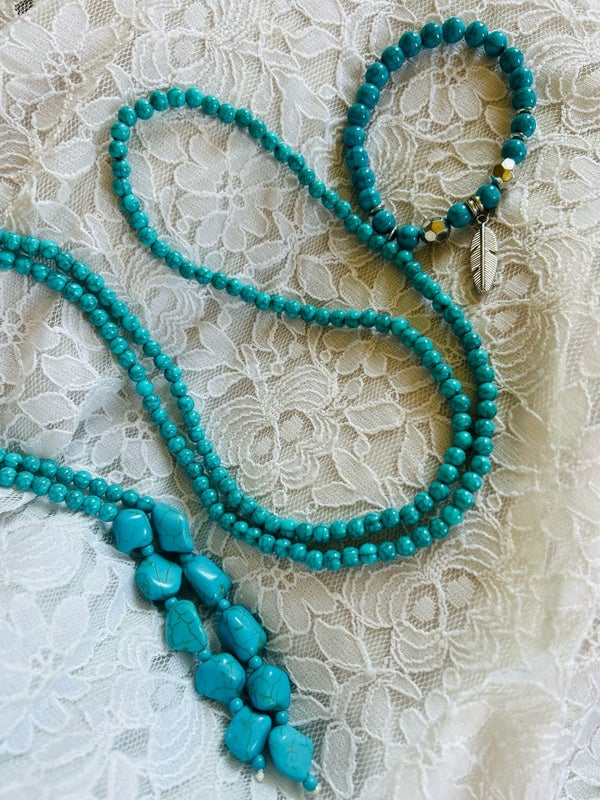 Collier Esprit Libre. Howlite Turquoise – Image 3