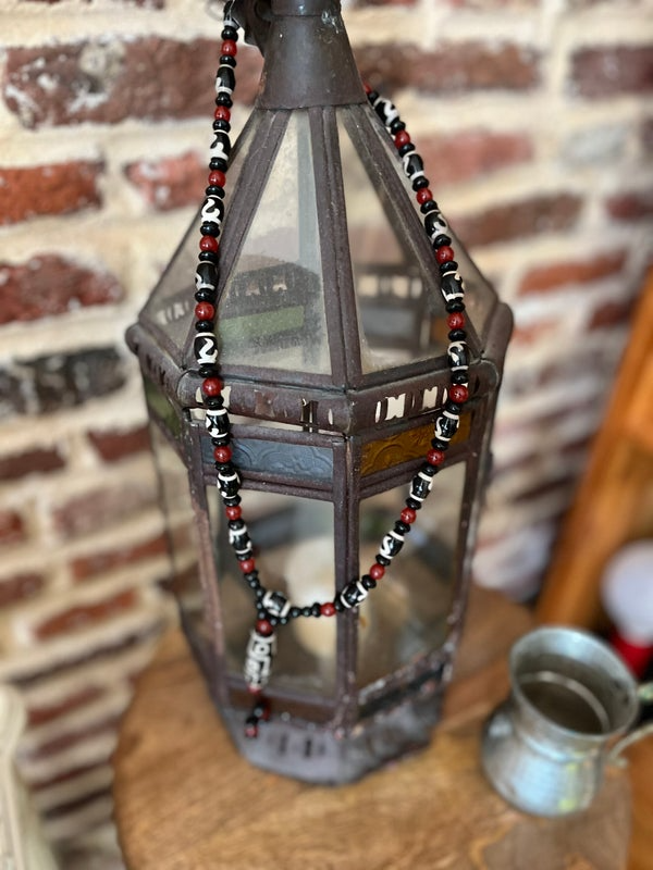 Collier Talisman Tribal – Perles Ethniques & Perle Dzi – Image 2