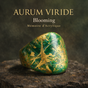 Bague Green - Résine et Acrylique - Création artisanale Blooming