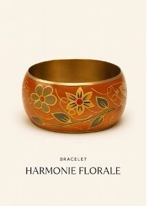 Bracelet Harmonie Florale – manchette florale émaillée