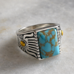 Bague Turquoise Nuances Solaires
