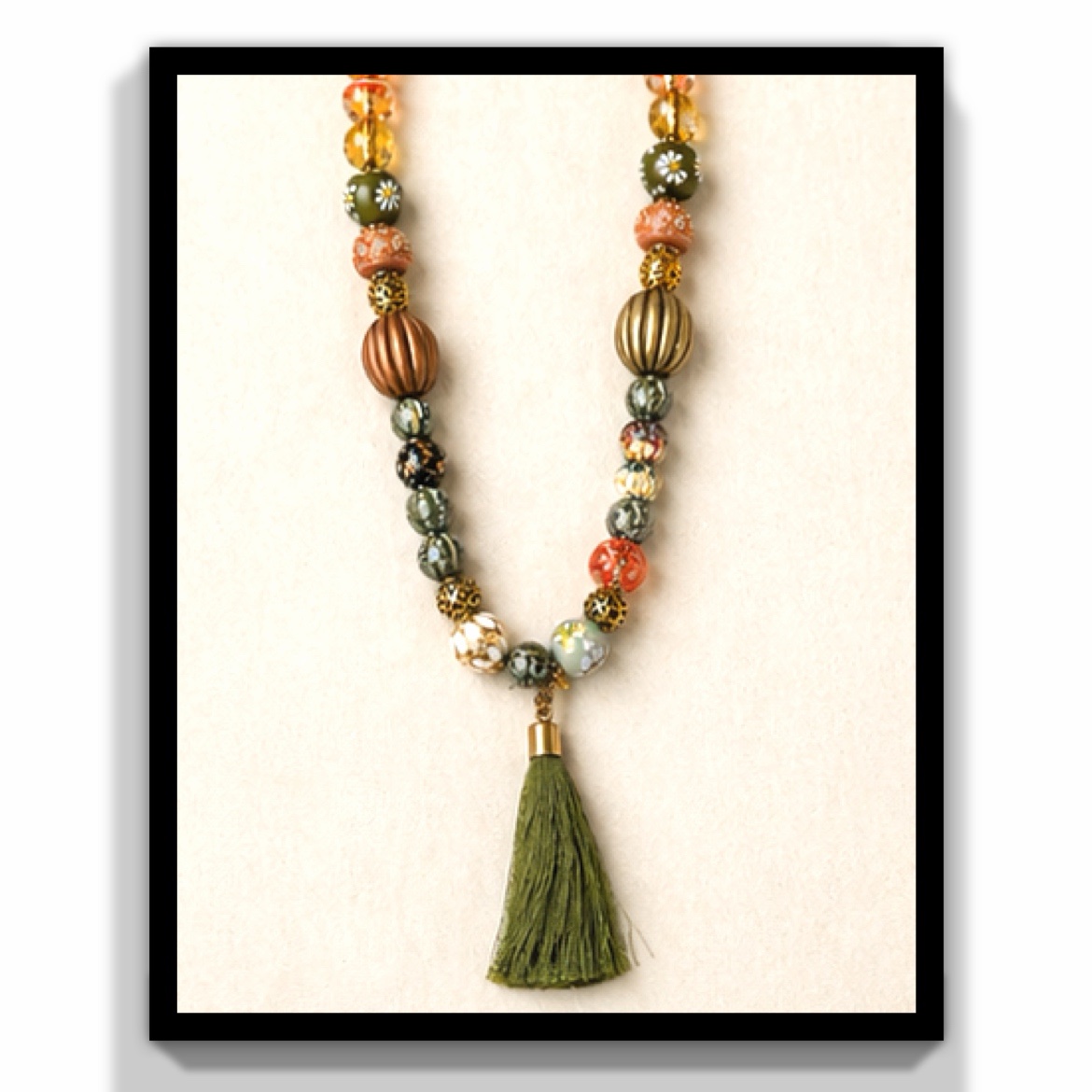 Collier Éclat Nomade - bohème chic avec pampille
