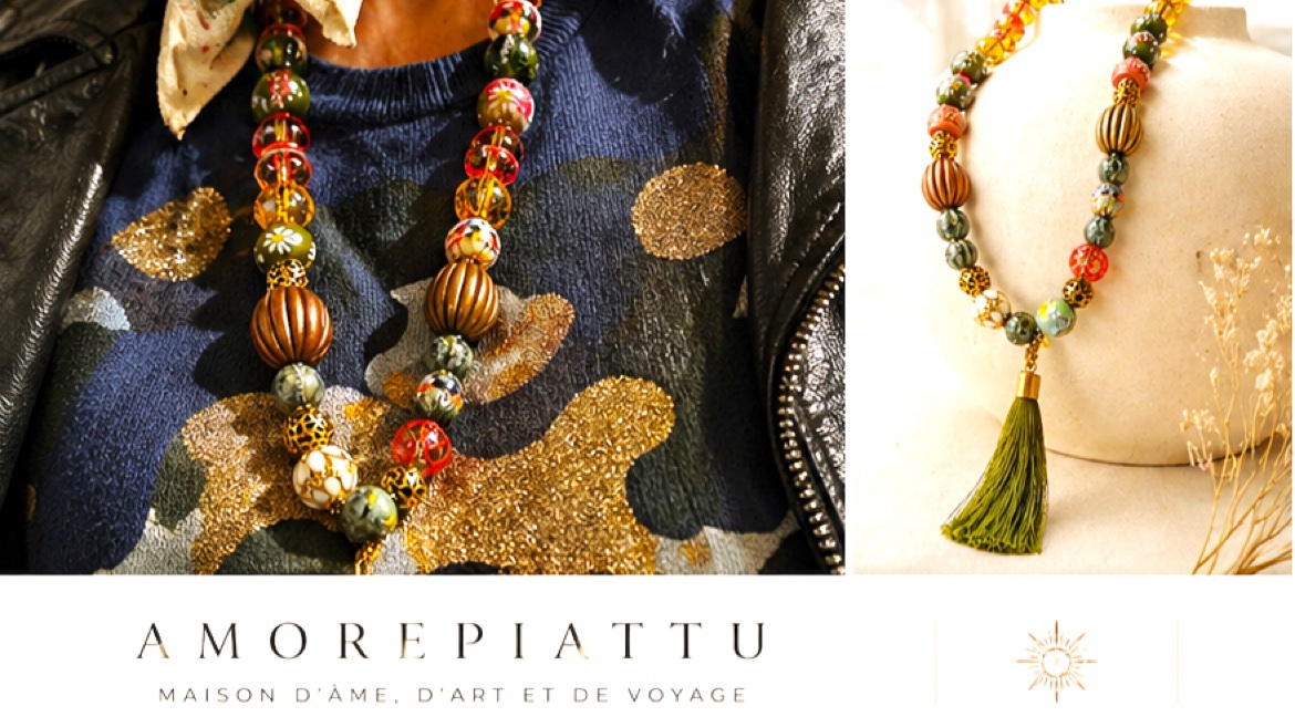 Collier Éclat Nomade - bohème chic avec pampille – Image 2
