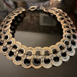 Collier Collerette double Rang. Début années 70. Pièce Rare.
