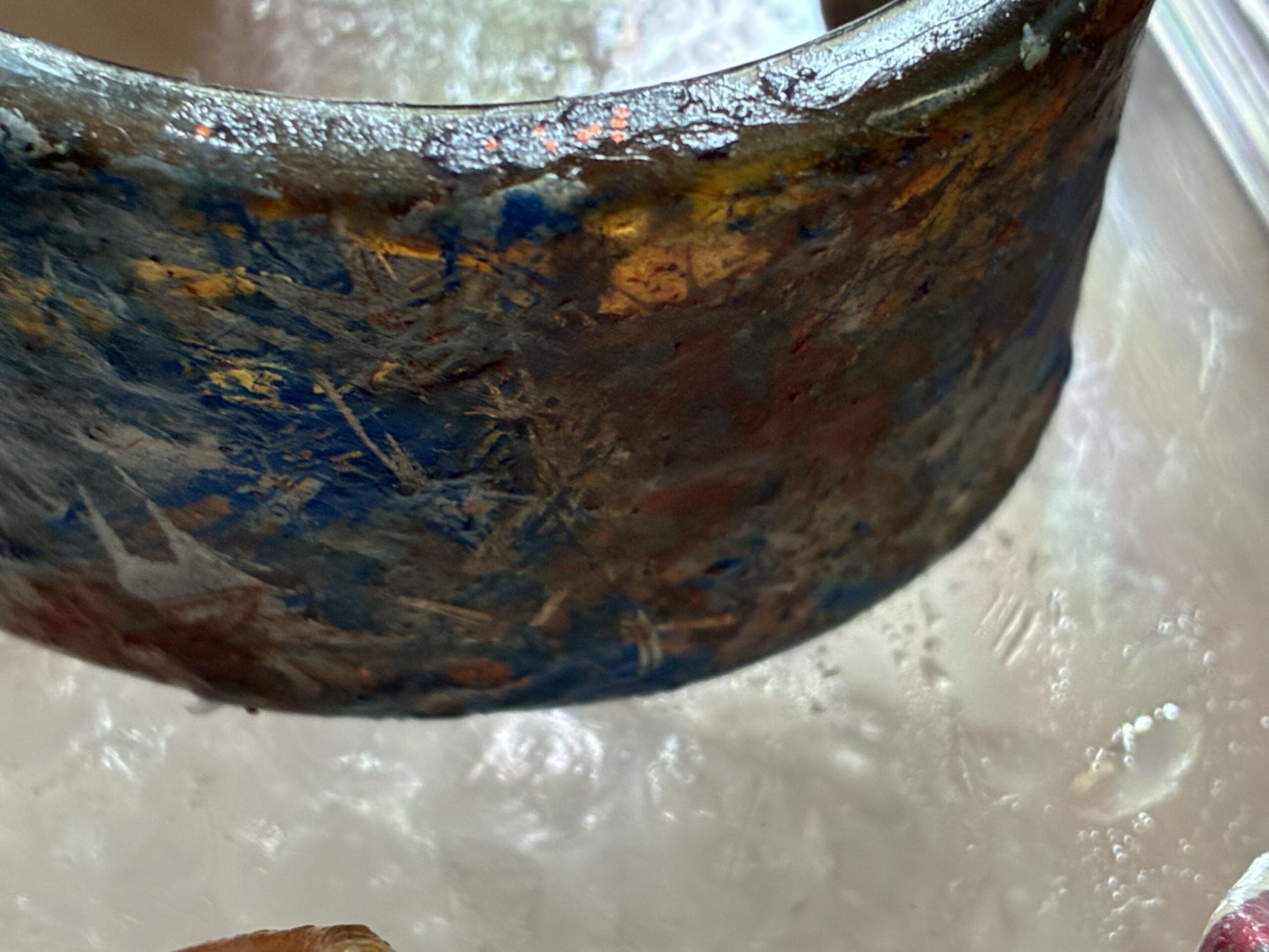 Bracelet manchette Strate Nocturne. Travail d'acrylique - Pièce unique – Image 13