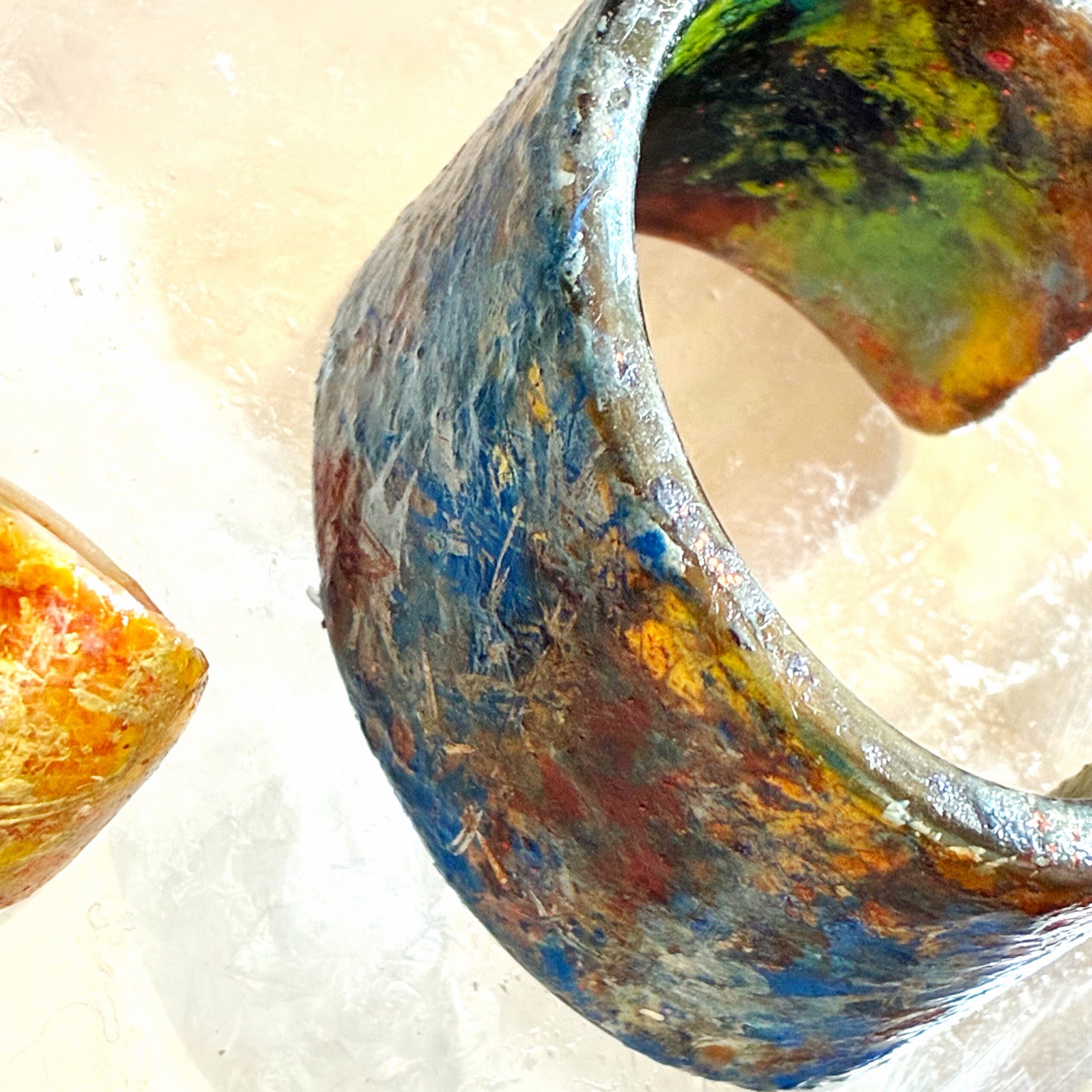 Bracelet manchette Strate Nocturne. Travail d'acrylique - Pièce unique – Image 16