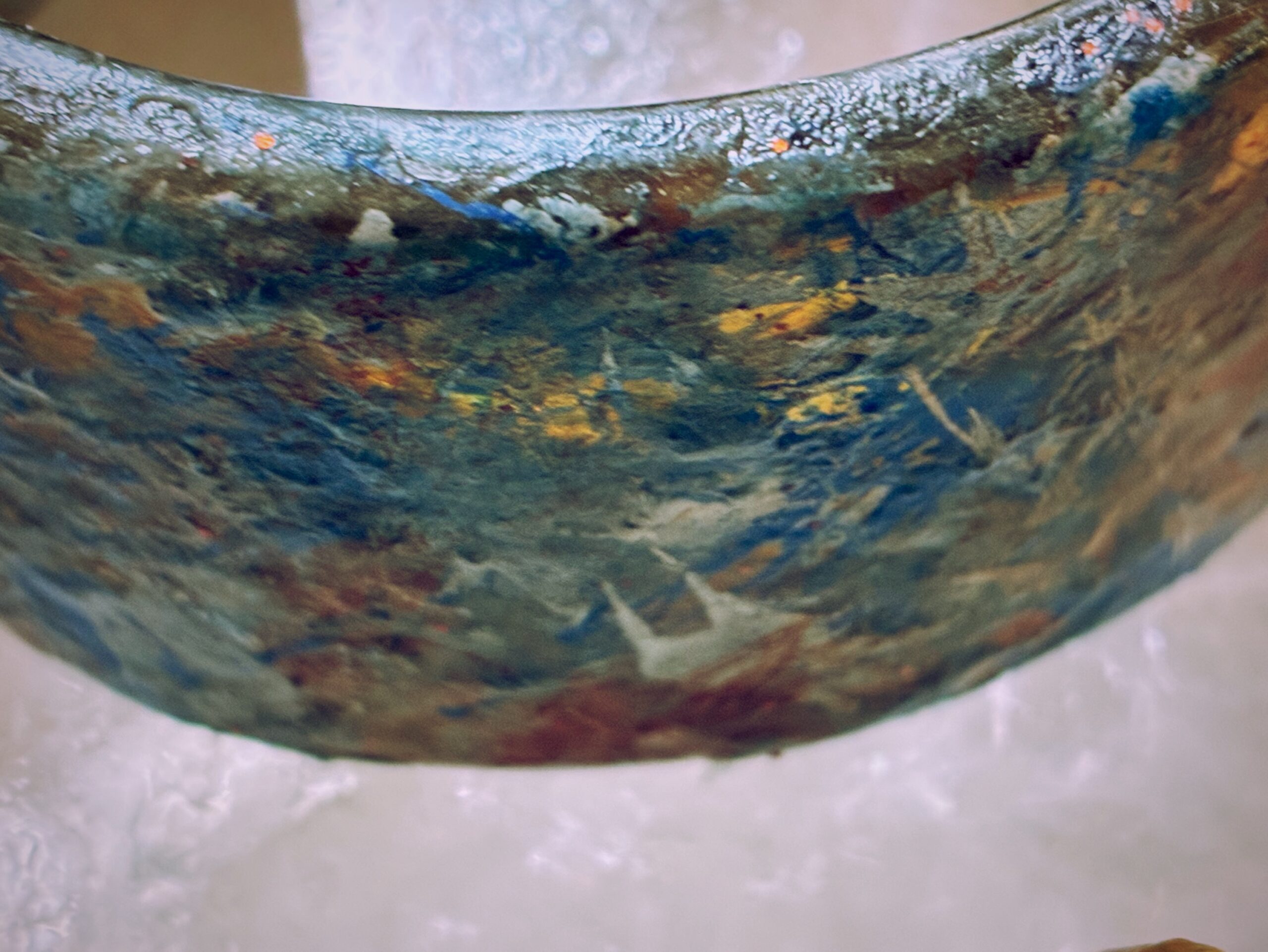 Bracelet manchette Strate Nocturne. Travail d'acrylique - Pièce unique – Image 15