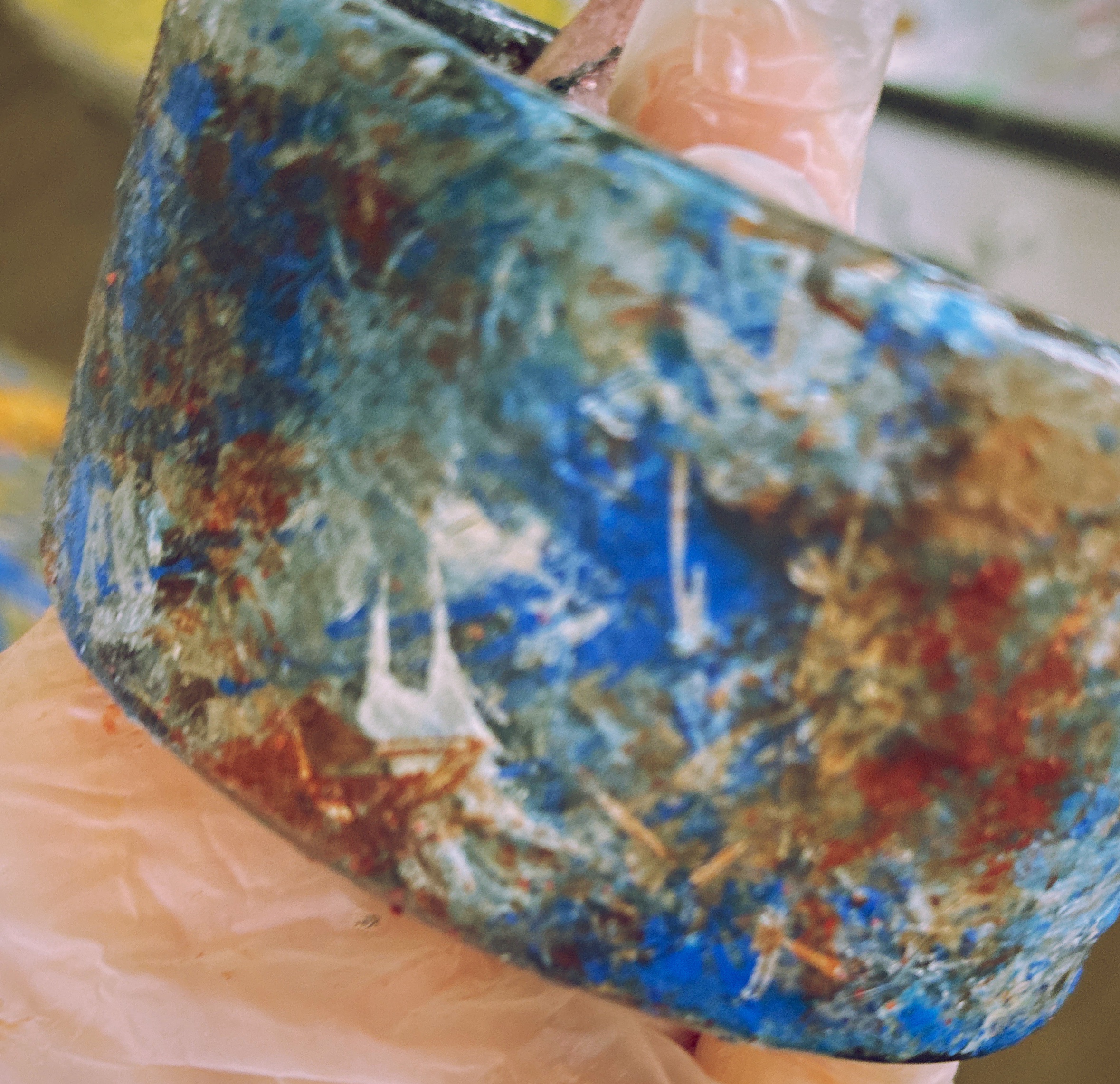 Bracelet manchette Strate Nocturne. Travail d'acrylique - Pièce unique – Image 12