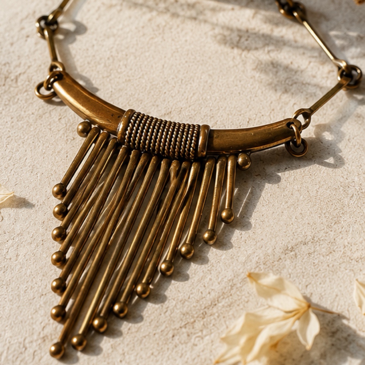 Collier Choker sculptural. Vintage années 70. Sculptural et Solaire. – Image 5