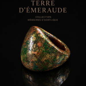 Bague Terre d’Émeraude. Pièce unique réalisée à la main.