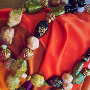 Collier Festival Émeraude - Collection Mémoires d’acrylique